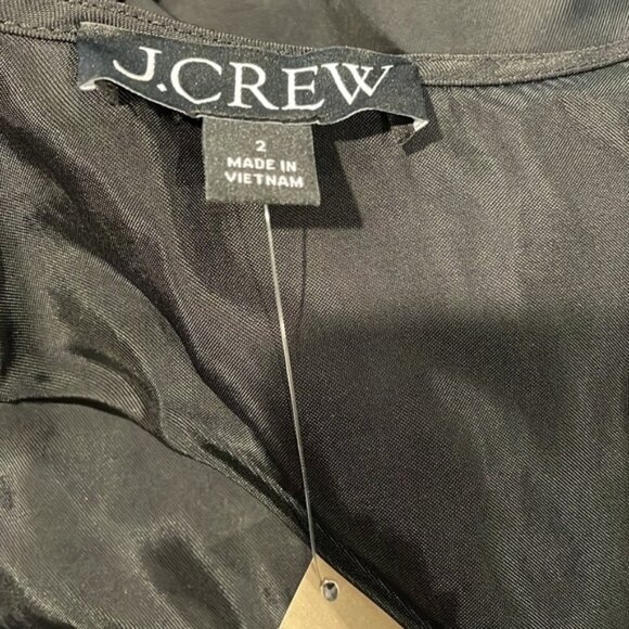 J. CREW V-Neck Maxi Slip Dress in Cupro-Blend Crepe 2 Black NWT - Picture 5 of 6